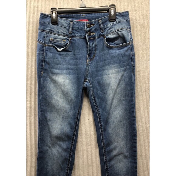 Wax Jeans Butt I love You Juniors Size 9 Distressed Double Button Fly - Picture 1 of 15